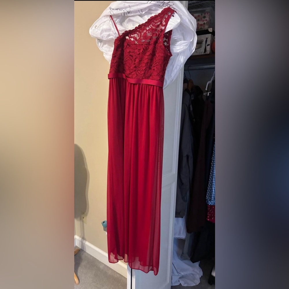 Girls Red formal/junior bridesmaid dress